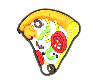 Silicone/Rubber fridge magnets cute cartoon, pizza, #02023-012