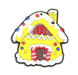 Silicone/Rubber fridge magnets cute cartoon, Christmas snowy house, #02023-013