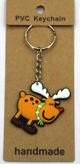 silicone Christmas key chain deer #02026-005