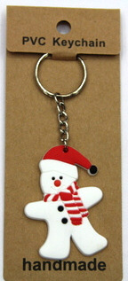 silicone Christmas key chain Snowman #02026-006