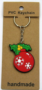 silicone Christmas key chain Ball #02026-015