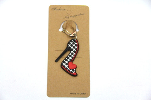 Silicone / rubber soft plastic key chain (ring) High Heel Shoes