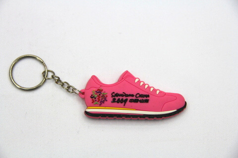 Silicone / Rubber Soft Key Chain in Shapes of Sports Shoes #02027-019