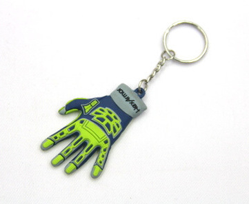 Silicone / rubber soft plastic key chain (ring) hand shape