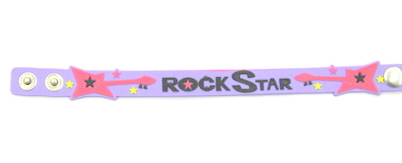 Silicone/Rubber (Soft Plastic) Bracelet Rock Star #02029-002-2