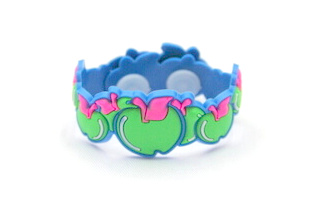 Silicone/Rubber (Soft Plastic) Bracelet Fruit Apple #02029-18