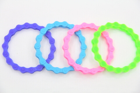Silicone/Rubber (Soft Plastic) Wristband bracelet Infinite Chains # 02030-003