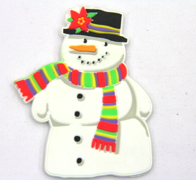 Silicone/Rubber fridge magnets, Cute cartoon, snowman, #02032-001