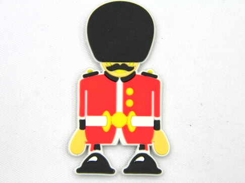 Silicone/Rubber fridge magnets, Cute cartoon, guard, #02032-002