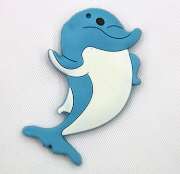 Silicone/Rubber fridge magnets Cute cartoon, sea animals, dolphin, #02033-001