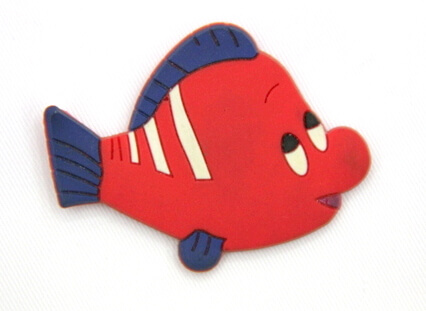 Silicone/Rubber fridge magnets Cute cartoon, sea animals, clown fish, #02033-002