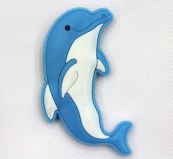 Silicone/Rubber fridge magnets Cute cartoon, sea animals, dolphin, #02033-009