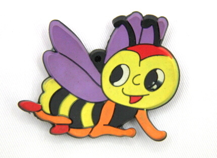 Silicone/Rubber fridge magnets, Cute cartoon animals, bee, #02034-001