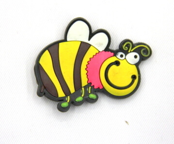 Silicone/Rubber fridge magnets, Cute cartoon animals, bee, #02034-005