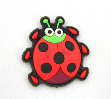 Silicone/Rubber fridge magnets, Cute cartoon animals, lady bird, #02034-006