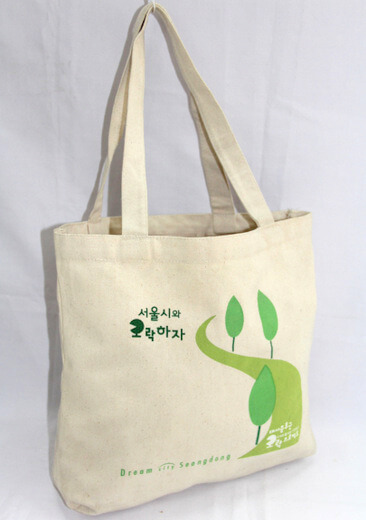 Reusable promotional cotton/canvas shopping totes with custom print/logo, #04-002