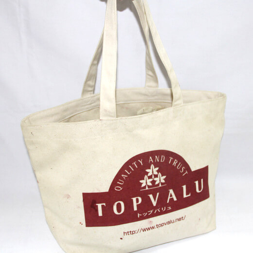 Reusable promotional cotton/canvas shopping totes with custom print/logo,Topvalu, #04-016