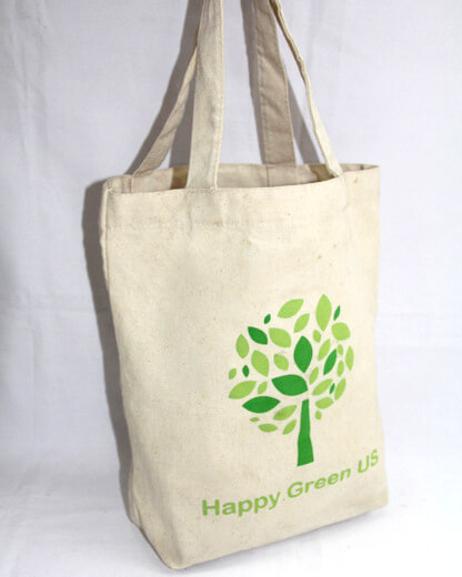 Reusable promotional cotton/canvas shopping totes with custom print/logo,cat, #04-020