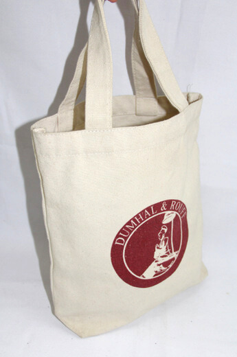 Reusable promotional cotton/canvas shopping totes with custom print/logo, souvenir, Bruni, #04-040