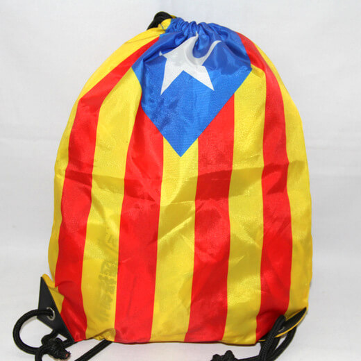 Promotional Polyester Fabrics Drawstring Bags/Backpack in China Yiwu ,national flag, #04-092