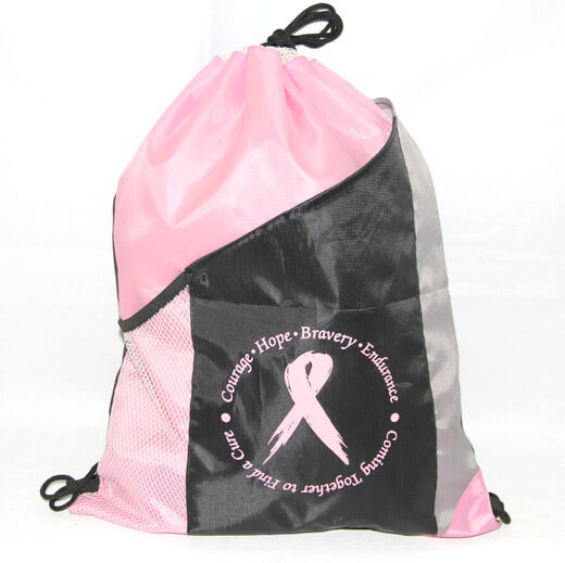 Promotional Polyester Fabrics Drawstring Bags/Backpack in China Yiwu ,AIDS, #04-094