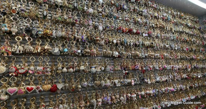 numerous stone-on-metal keyrings wholesale in yiwu market china