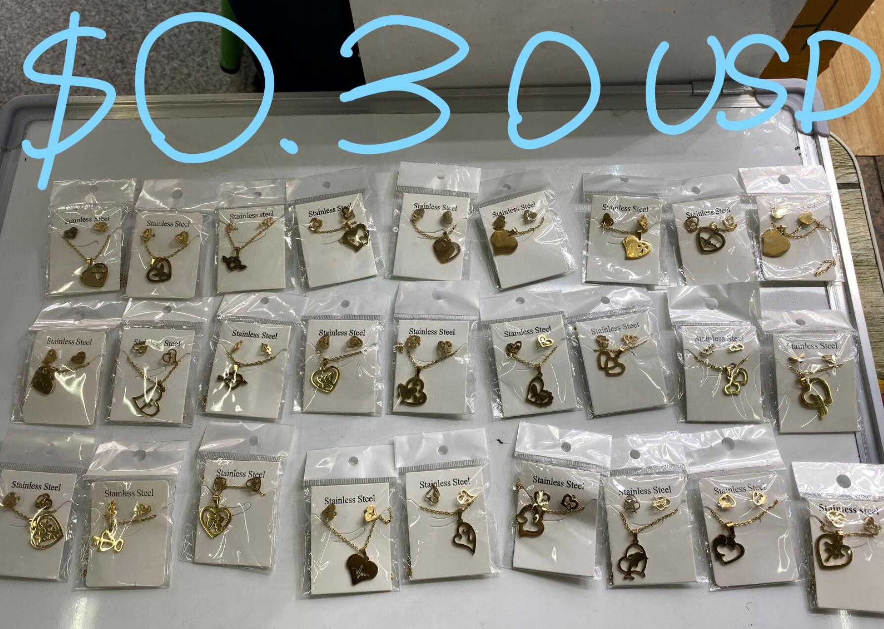 0.30 USD stainless steel jewelry (hearts) wholesale in YIWU market,China