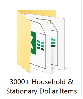 3,000+ dollar items price lists in Excel files