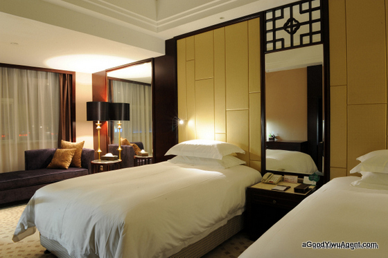 4 Star Hotel RIGHT Inside Yiwu Market twin bed room