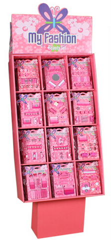 144 assorted hair accessory set packs, comes in one box with display.