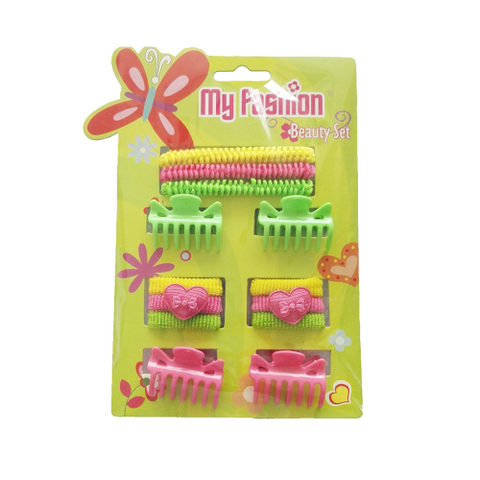 Hair Accessories Set With Display Box, Green