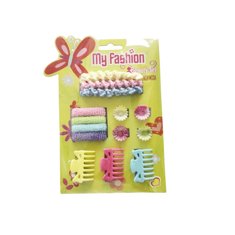 Hair Accessories Set With Display Box, Green