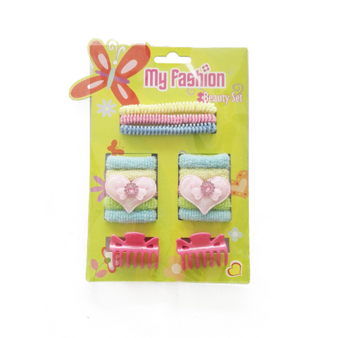 Hair Accessories Set With Display Box, Green