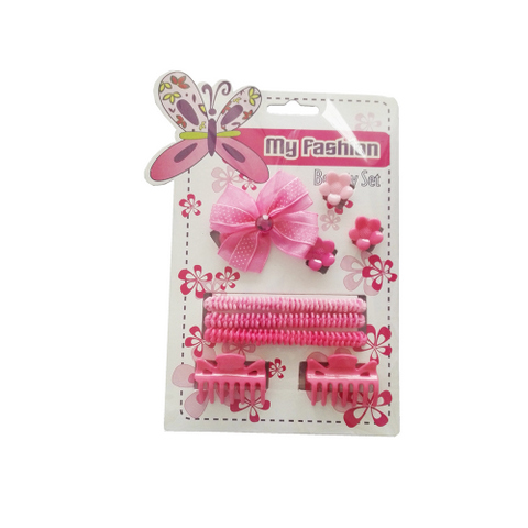 Hair Accessories Set With Display Box, Red