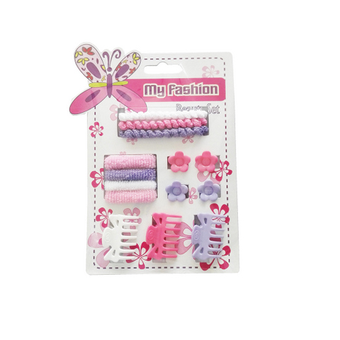 Hair Accessories Set With Display Box, Red