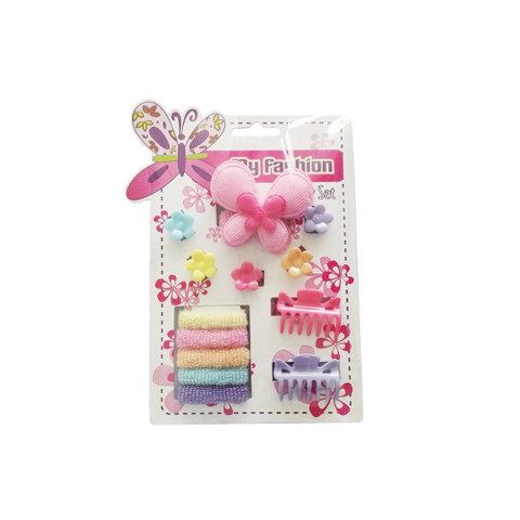 Hair Accessories Set With Display Box, Red