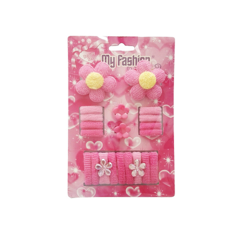 21pcs Set Girls Hair Accessories With Display Box, Pink