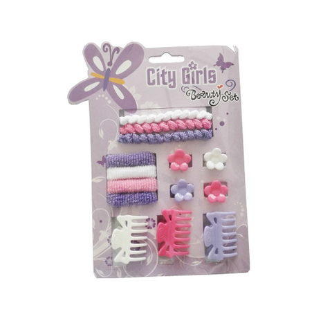 Hair Accessories Set With Display Box, Purple 3