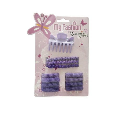 Hair Accessories Set With Display Box, Purple 9