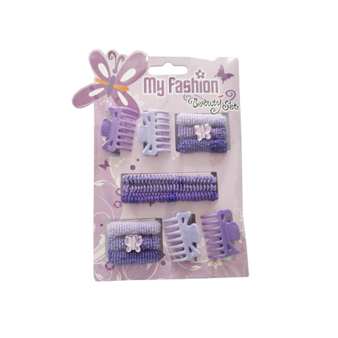 Hair Accessories Set With Display Box, Purple 11