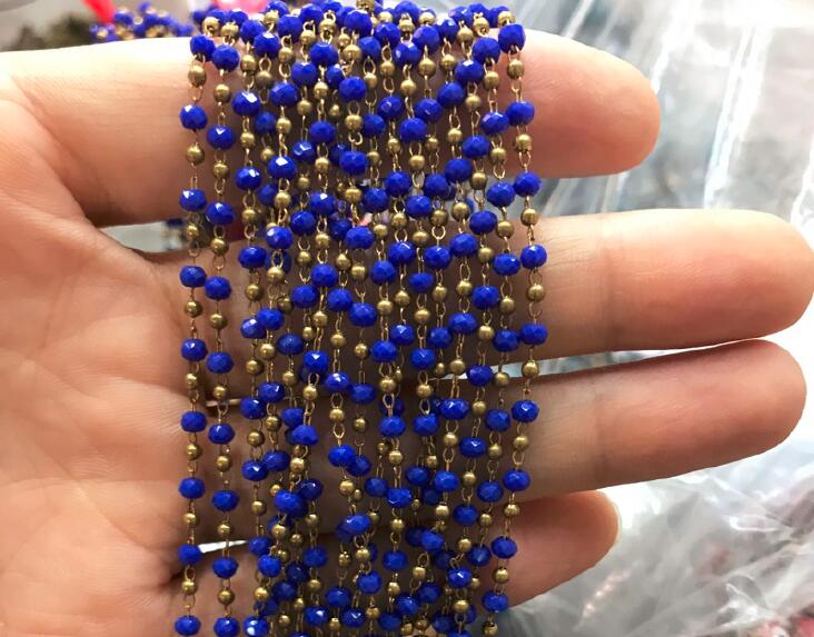 brass metal chain blue color wholesale in yiwu market, China