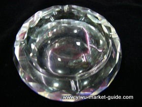 clear crystal ashtray