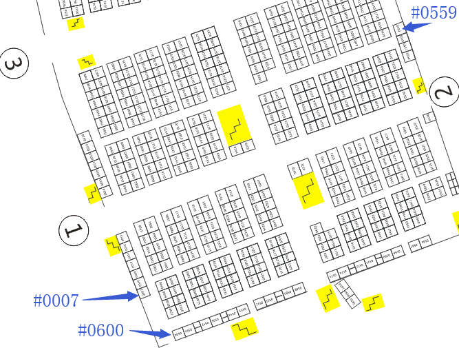 Floor plan of artificial flowers market in Yiwu China (part 1)