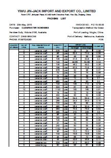 consolidate shipping packing list sample Page 1/5