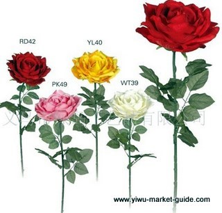 single roses wholesale in Yiwu market, China