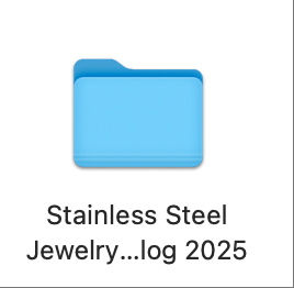 Stainless Steel Jewelry Catalog 2025