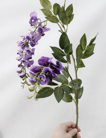 Wisteria artificial flowers (2 flowers version) wholesale in Yiwu, China, for input / vase purpose