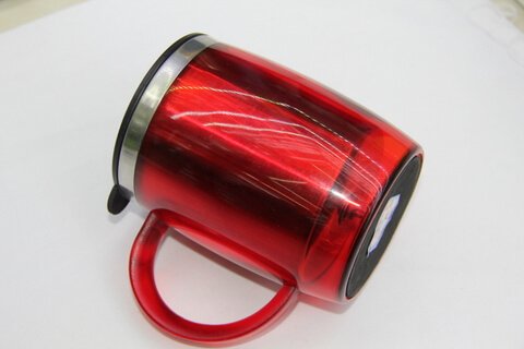 Cheap Stainless Steel Promotional Cups 450ml Neon Red #00105 2