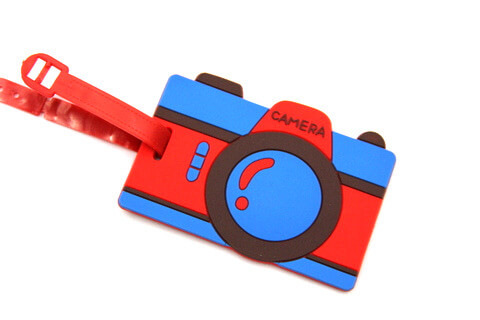 Silicone/Rubber luggage tags for tourist souvenir & gifts, Camera , #02003-002