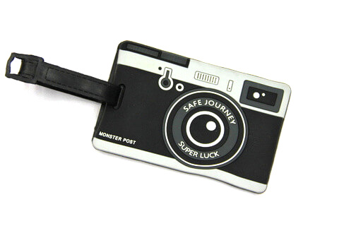 Silicone/Rubber luggage tags for tourist souvenir & gifts, Camera , #02003-004